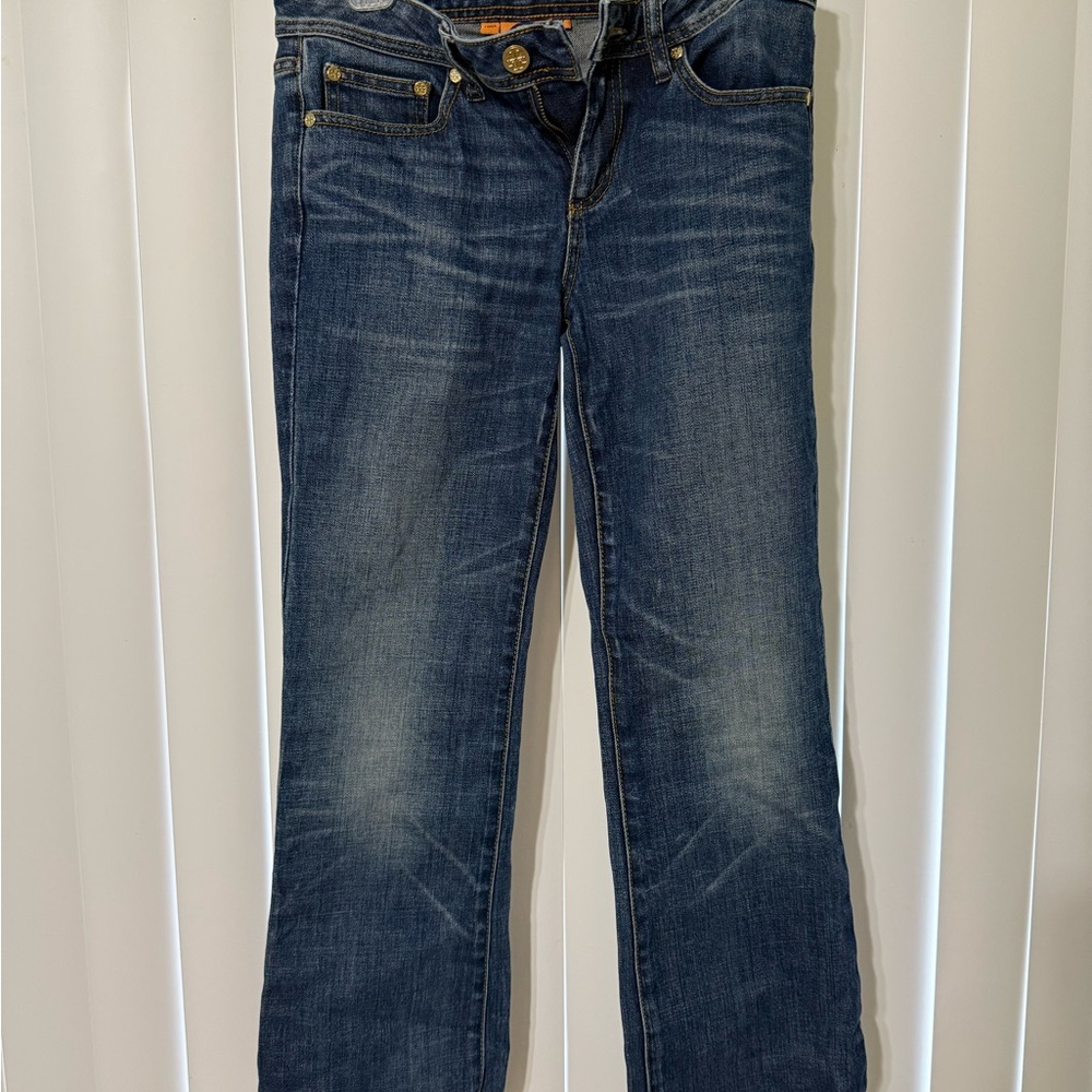 Tory Burch Dark Blue Straight Leg Jeans